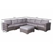 Living Source International 8-Piece Modular Sectional Set with Cushions in Gray