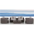 Living Source International 6-Piece Sectional Set with Cushions in Espresso