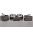 Living Source International 6-Piece Sectional Set with Cushions in Espresso