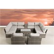 Living Source International 12-Piece Sectional Seating Group w/Cushions in Gray