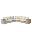 Living Source Intl 9-Piece Wicker / Rattan Sectional Seating Group in Gray