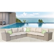 Living Source Intl 9-Piece Wicker / Rattan Sectional Seating Group in Gray