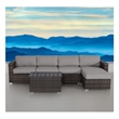 Living Source Intl 5-Piece Wicker / Rattan Sectional Seating Group in Espresso