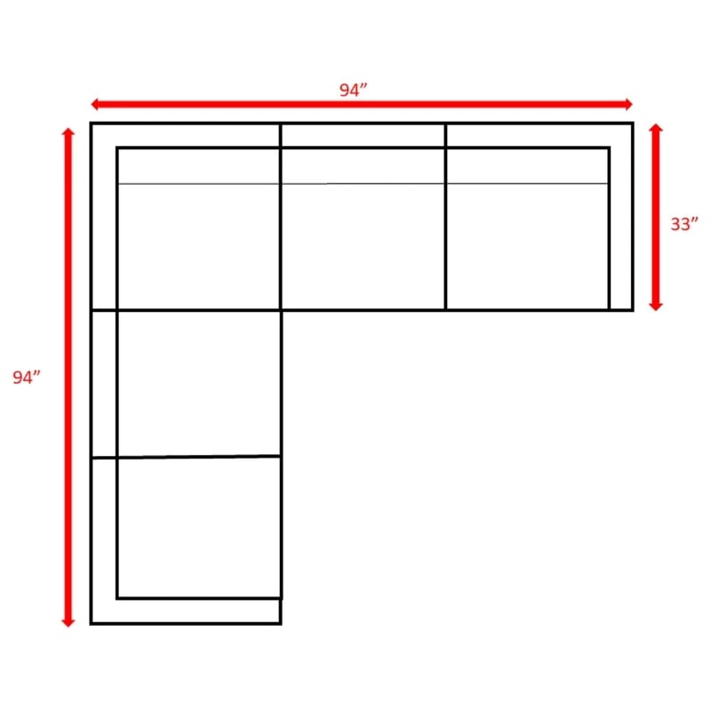 Living Source International 5-Piece Wicker/Rattan Sectional Set - Espresso/Beige