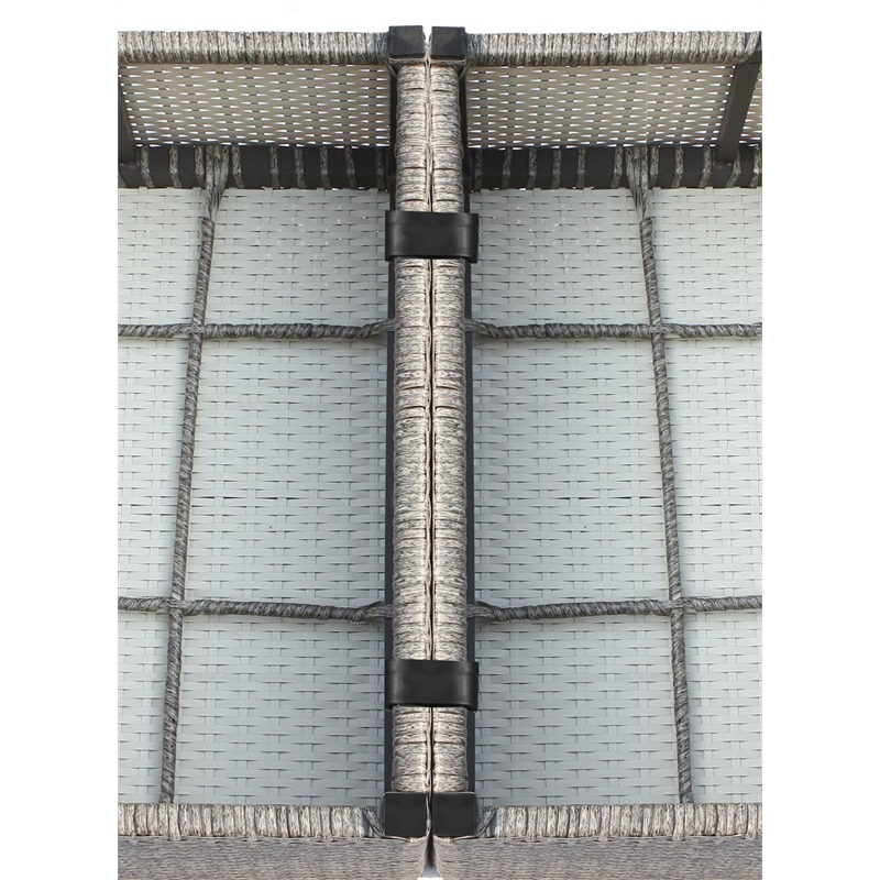 Living Source International 8-Piece Seating Group with Cushions in Gray/Navy