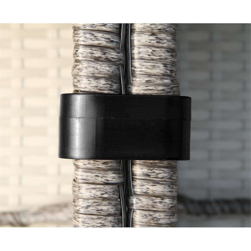 Living Source International 8-Piece Seating Group with Cushions in Gray/Navy