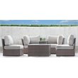 Living Source International 6-Piece Sectional Set w/ Cushions in Espresso