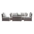 Living Source International 6-Piece Sectional Set w/ Cushions in Espresso