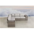 Living Source International 8-Piece Sectional Seating Group w/ Cushions in Gray