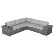 Living Source International 8-Piece Sectional Seating Group w/ Cushions in Gray