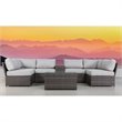 Living Source International 8-Piece Seating Group with Cushion in Brown/Gray