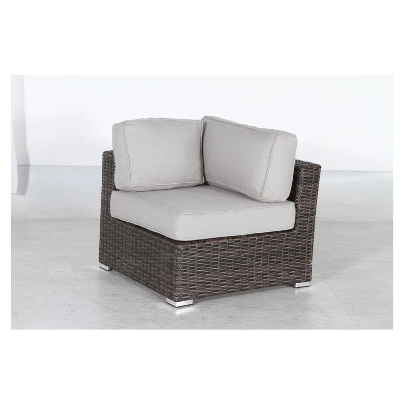 Living Source International Wicker / Rattan 7-Piece Outdoor Set in Espresso
