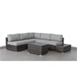 Living Source International Wicker / Rattan 7-Piece Outdoor Set in Espresso
