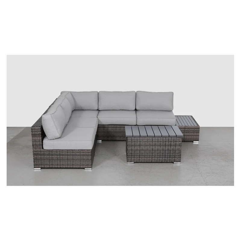 Living Source International Wicker / Rattan 7-Piece Outdoor Set in Espresso