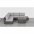 Living Source International Wicker / Rattan 7-Piece Outdoor Set in Espresso