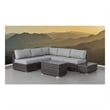 Living Source International Wicker / Rattan 7-Piece Outdoor Set in Espresso