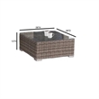 Living Source 8-Piece Wicker / Rattan Sectional Set w/ Cushions in Gray