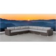 Living Source International 7-Piece Wicker Outdoor Set with Cushions in Espresso