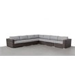 Living Source International 7-Piece Wicker Outdoor Set with Cushions in Espresso