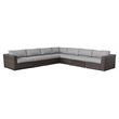 Living Source International 7-Piece Wicker Outdoor Set with Cushions in Espresso