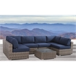 Living Source Intl 7-Piece Wicker / Rattan Outdoor Seating Set in Gray/Beige