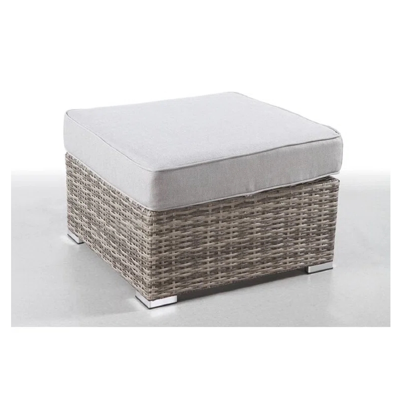 Living Source International 5-Piece Wicker / Rattan Sectional Group in Gray