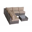 Living Source International 6-Piece Outdoor Set with Brown Cushions in Gray