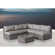 Living Source International 6-PC Wicker / Rattan Outdoor Set w/Cushions in Gray