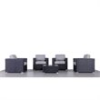 Living Source International 5-Piece Multiple Chairs Seating Group in Black/Gray
