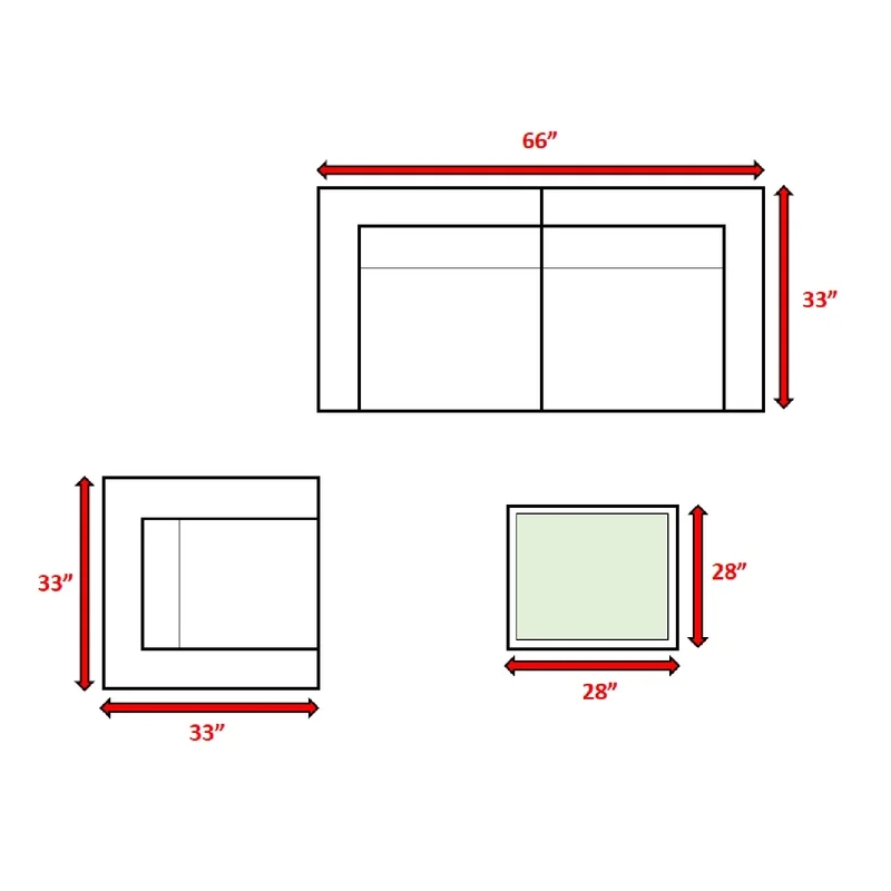 Living Source International Wicker / Rattan 4-Piece Seating Group in Black/Gray