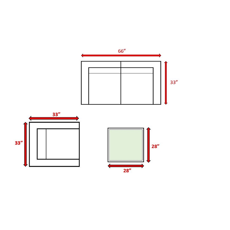 Living Source International 3-Piece Wicker and Fabric Sofa Set in Gray