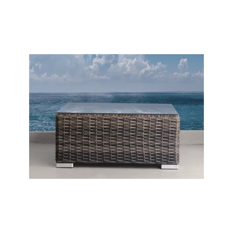 Living Source International 5-Piece Wicker Sectional Group in Espresso/Taupe