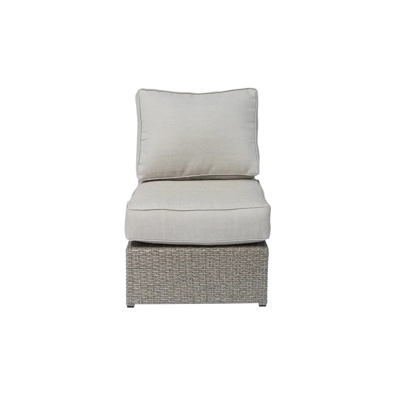 Living Source International 6-Piece Wicker / Rattan Sectional Set in Gray