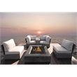 Living Source International 6-Piece Wicker / Rattan Sectional Set in Gray