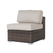 Living Source International 5-Piece Wicker / Rattan Sectional Set in Brown