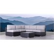 Living Source International 6-Piece Sectional Set with Cushions in Black/Gray