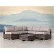 Living Source Intl 10 PC Wicker / Rattan Outdoor Conversation Set in Brown/Taupe