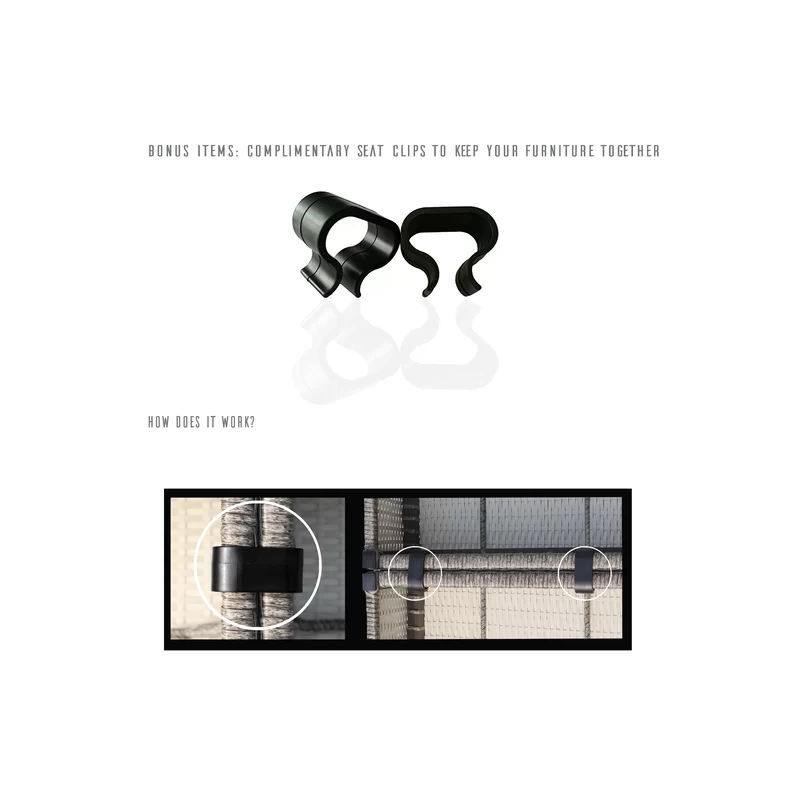 Living Source International 6-Piece Wicker / Rattan Sectional Set in Gray/Canvas