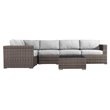 Living Source International 6-Piece Outdoor Set w/ Cushions in Brown/Canvas