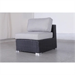 Living Source International 7-piece Wicker Sectional Seating Group in Black/Gray