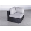 Living Source International 7-piece Wicker Sectional Seating Group in Black/Gray
