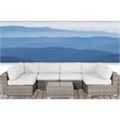 Living Source International 7-Piece Outdoor Set with Cushion in Gray/Canvas