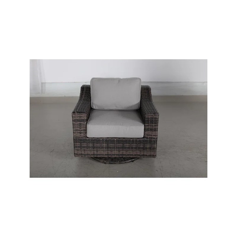 Living Source International 3-Person Wicker / Rattan Seating Group in Brown/Gray