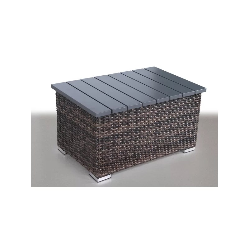 Living Source International 3-Person Wicker / Rattan Seating Group in Brown/Gray