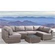 Living Source International 7-Piece Wicker / Rattan Outdoor Set in Brown/Taupe