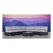 Living Source International Wicker / Rattan 8-Piece Sectional Set in Black/Gray