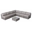 Living Source International 8-PC Wicker / Rattan Seating Group w/Cushion in Gray