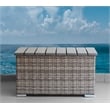 Living Source Intl 4-Piece Wicker / Rattan Sectional Group in Gray Finish