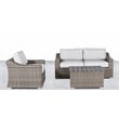 Living Source Intl 4-Piece Wicker / Rattan Sectional Group in Gray Finish