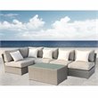 Living Source International 6-Piece Sectional Set with Cushions in Gray Finish